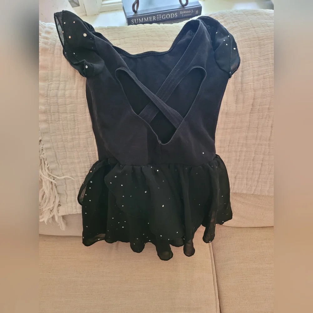 Girls dance leotard black size M 7-8